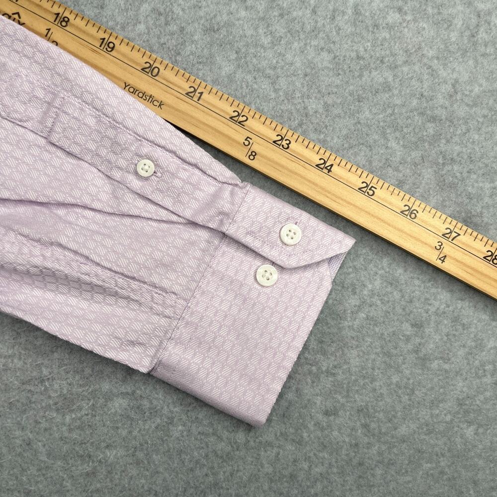Johnston & Murphy Shirt Large Pink Check Flip Cuff Casual Button Up Long Sleeve - Picture 10 of 10